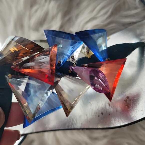 CASADEI ITALIAN SHOE BRAND MULTICOLOR EMBELLISHED SANDALS SIZE EU 37.5 EUC - Picture 8 of 13